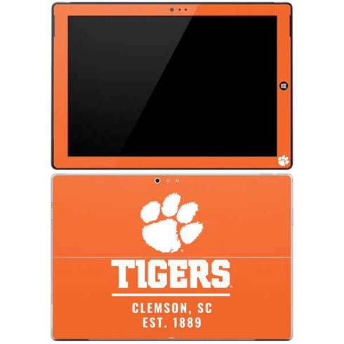 Clemson University Tigers Est 1889 Orange Surface Pro 3 Skin